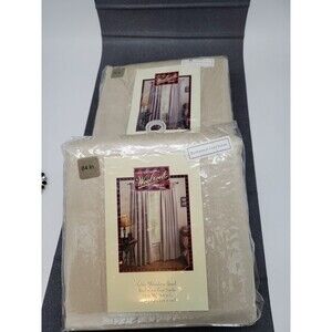 2 - Woolrich Home 84" Window Panel Curtain Faux Suede Tan Buckwheat 54"x84" New